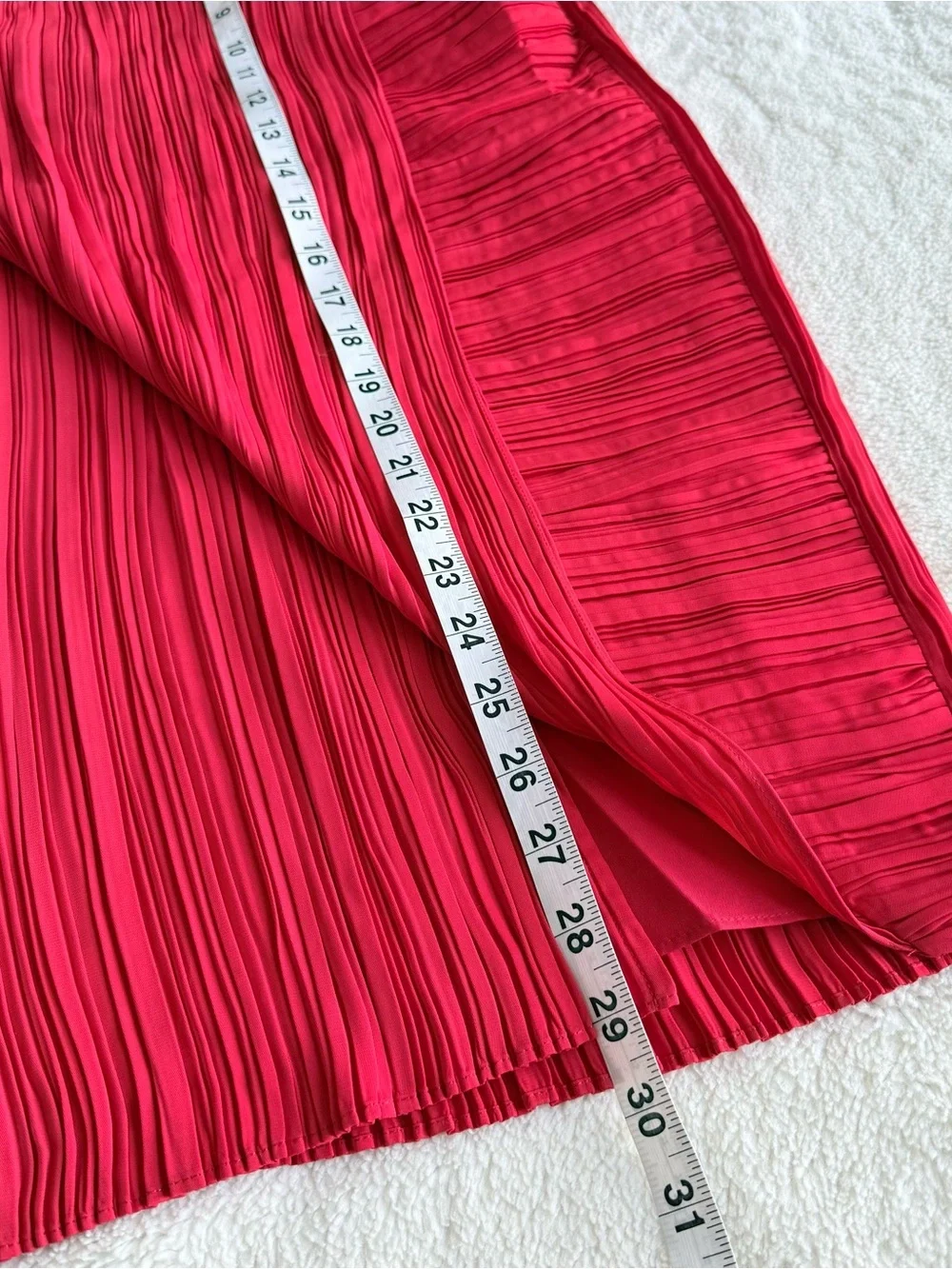 Love Bonito NWOT Sorrel Pleated Foldover Red Midi Skirt S (4)